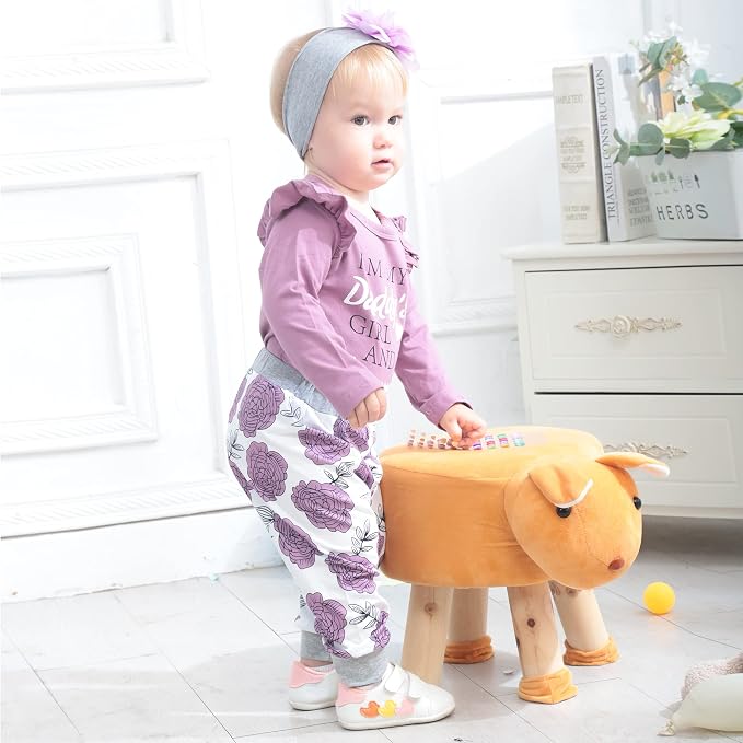 Renotemy Newborn Baby Girl Clothes Outfits Infant Romper Ruffle Floral Pants - Image 2