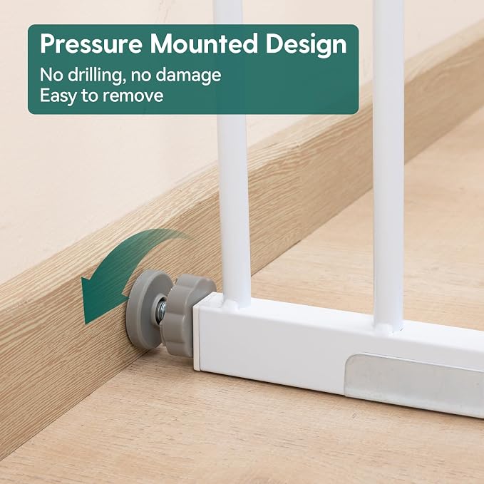 Babelio Baby Gate for Doorways and Stairs, Easy Install, Pressure Mounted - Image 7