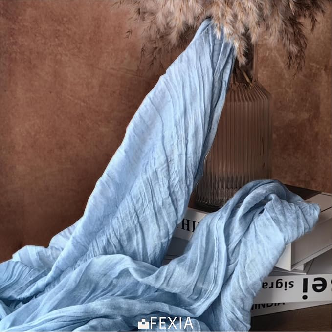 FEXIA 3 Pack Dusty Blue Table Runner 35x120 Inches - Image 5