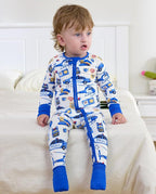 Bamboo Viscose Baby Convertible Footie Pajama, Zipper Pajamas - Image 8