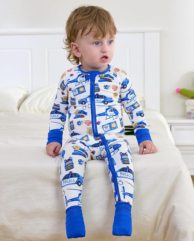 Bamboo Viscose Baby Convertible Footie Pajama, Zipper Pajamas - Image 8