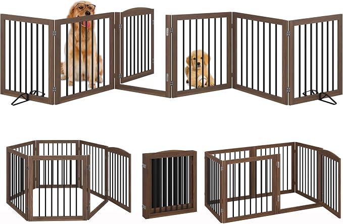Vantas Folding Pet Gate 144" Wide, Freestanding Pet Gate, Puppy Safety Fence - Image 4