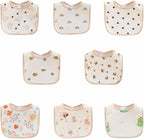 Baby Bandana Bibs, 6 Pack Waterproof Toddler Bib, Soft Cotton Absorbent Baby by Unknown
