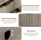 QUW Fluted Dresser for Bedroom - Image 5