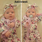 Aalizzwell Baby Girls Romper Outfit Fall Winter Clothes - Image 3