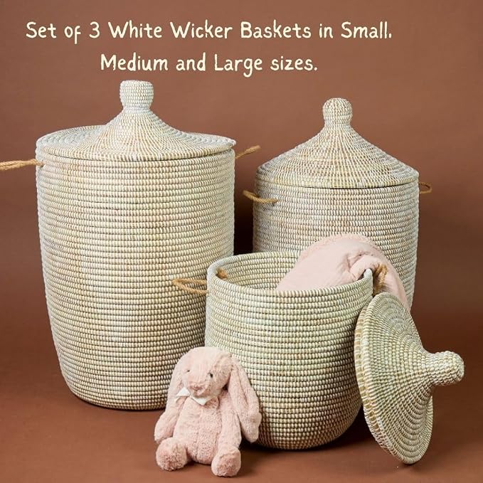 Wicker Basket, Storage & Organization, Home Decor, Laundry Hamper Bedroom - Image 7