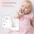 2 Pack Baby Teething Toys 0-6 6-12 Months, Adjustable Anti Dropping Wrist - Image 3
