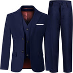 Boys' 3 Piece Suit Set with Suit Jacket, Formal Tuxedos Slim Fit Ring Bearer by Hipfun