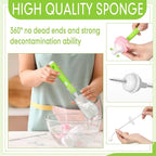22 Pcs Sponge Bottle Nipple Brushes Set Including 12 Pcs Bottle Sponge Brush - Image 3