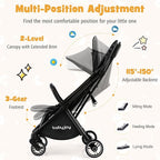 BABY JOY Lightweight Baby Stroller, Compact Travel Stroller - Image 4