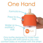 PopYum 5 oz Orange Anti-Colic Formula Making/Mixing/Dispenser Baby Bottles - Image 2