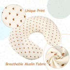 Hooyax Muslin Nursing Pillow Cover, Feeding Pillow Slipcover - Image 5