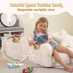 Extra Wider Seating Toddler Couch, 2-in-1 Toddler Soft Couch Fold Out - Image 4