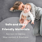 ACOMOPACK Baby Play Mat for Floor 1.3" Thick Memory Foam 50x50 Soft Velvet - Image 4