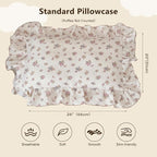 BuLuTu Tuberose Floral Themed Pillow Covers Standard Size - Image 2