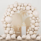 90pack White Sand Balloons Different Size 18/12/10/5 Inch Sand White Balloon by Voircoloria
