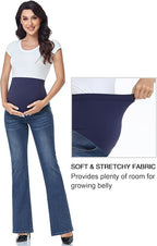 GLAMIX Women's Stretch Maternity Bootcut Jeans - Image 2