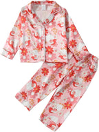 MAINESAKA Baby Boy Girl Pajamas Christmas Red Plaid Print Long Sleeve Lapel by MAINESAKA