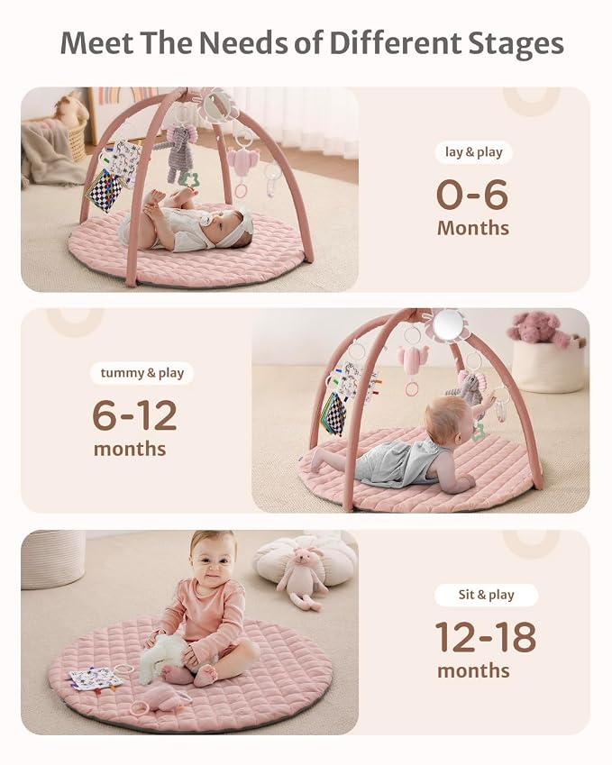 Blissful Diary Baby Play Gym Mat, Tummy Time Activity Mat - Image 5
