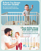 Toy Straps for Baby, Adjustable Toy Holder for Stroller Accessories, Silicone - Image 5