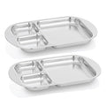 Children's Stainless Steel Divided Plates | Education Series | Premium 304 | by Kiddobloomchildrensproductstoinspirehope