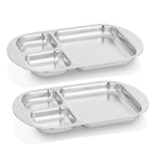 Children's Stainless Steel Divided Plates | Education Series | Premium 304 | by Kiddobloomchildrensproductstoinspirehope