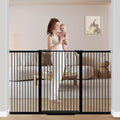 60.2"-65.7" Baby Gates Extra Wide, 40.5" Tall Dog Gate Indoor, Walk Through Pet by FlowerFrail