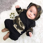 2Pcs Baby Boys Hoodie Tops Pants Set Dinosaur Deer Print Sweatsuit Fall Winter - Image 2