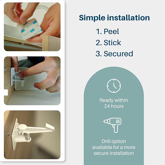 Inaya Cabinet Locks Child Safety Latches - Image 6