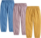 Toddler Boys Pants 3 Pack Soft Cotton Long Bloomers Kids Summer Fall Boy Casual by WATOCHE