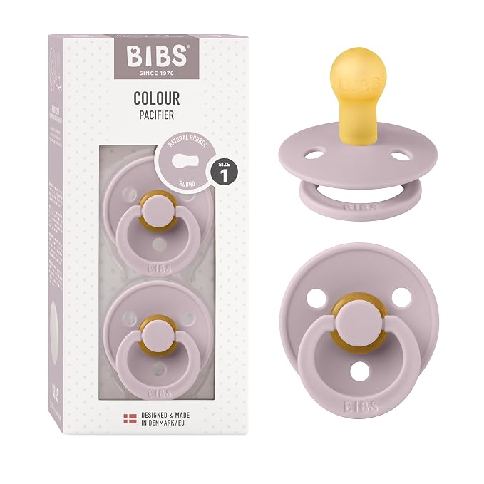 BIBS Pacifiers Colour Collection | Natural Rubber Baby Pacifier | Set of 2 by BIBS