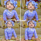 Aalizzwell Baby Girls Long Sleeve One Piece Swimsuit - Image 2