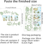 27.95x21.65 Inches Watercolor Wild Jungle Animal Wall Decals - Image 6