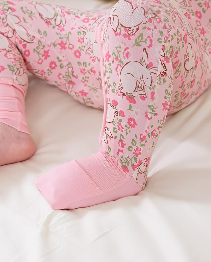 Bamboo Viscose Convertible Baby Footies Pajamas, footies - Image 9