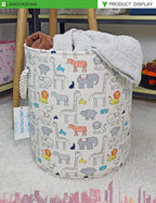 LANGYASHAN Laundry Basket Canvas Collapsible Organizer Storage Basket - Image 3