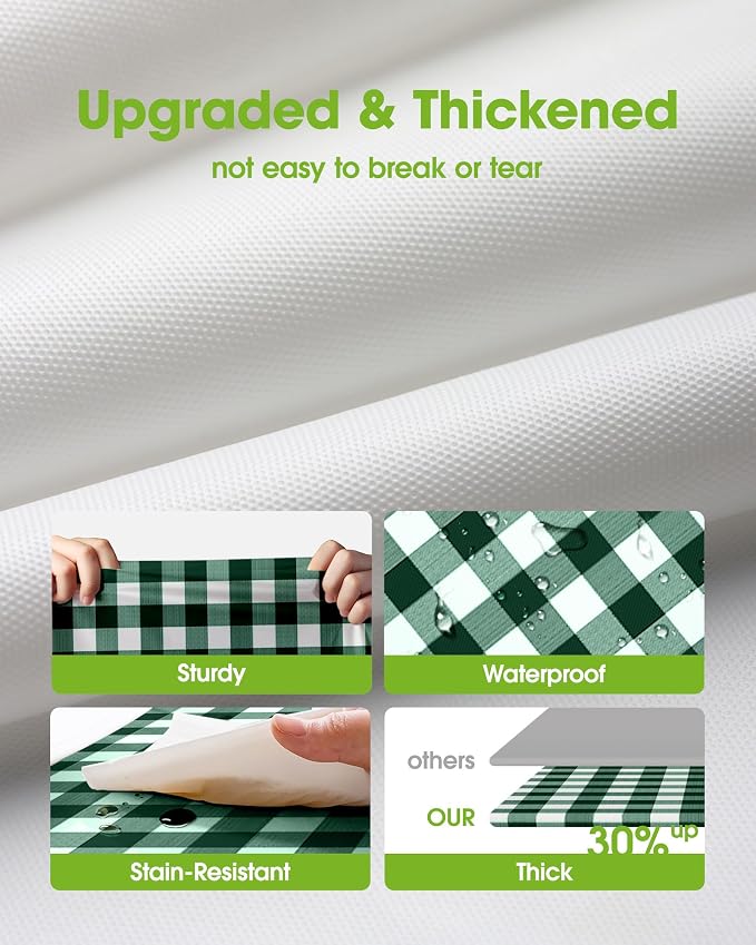 Pureegg Plastic Table Cloth Disposable 8 Pack, 54 x 108 Inch Table Cloths - Image 3