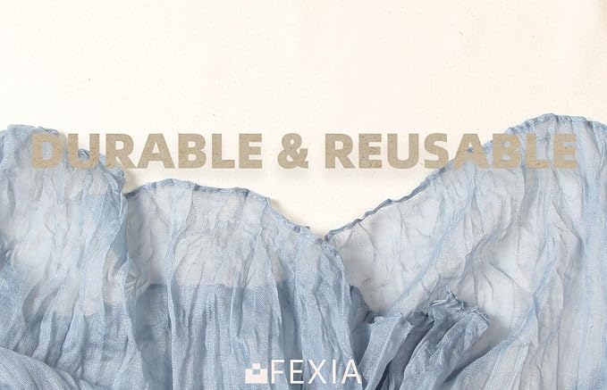 FEXIA 3 Pack Dusty Blue Table Runner 35x120 Inches - Image 3