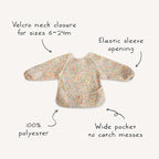 mushie Long Sleeve Baby Bib | Water Resistant Adjustable Fit - Image 8