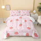 QOOMO Cartoon Bear Comforter Twin Size, Down Alternative, Soft and by QOOMOHOME