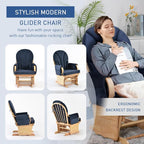 Rubber Wood Gliding Rocking Chair - Image 7