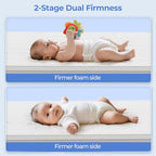 32x18 Bassinet Mattress for Ingenuity: 2" Thick Dual Sided Gel Memory Foam - Image 3