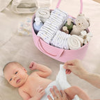 Baby Diaper Caddy Organizer, Cotton Rope Diaper Basket, Baby Basket - Image 3