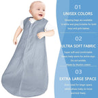 2 Pack Baby Sleep Sack 12-18 Months 100% Organic Cotton Muslin Baby Sleeping - Image 6