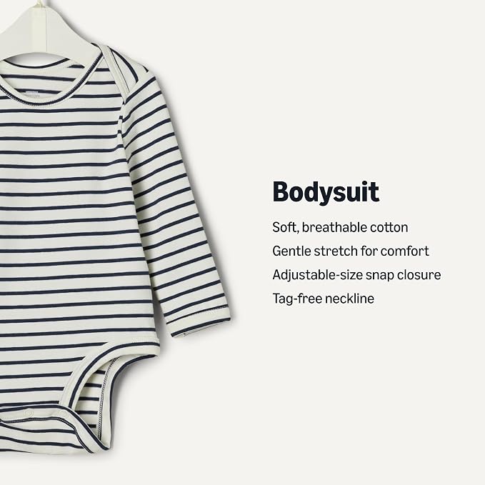 Amazon Essentials x Sofia Grainge Unisex Babies' Long Sleeve Crew Neck Bodysuit - Image 2