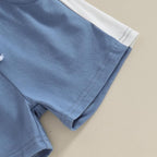 Rtnnsbbfcm Newborn Baby Boy Summer Clothes Short Sleeve Color Block Front - Image 6