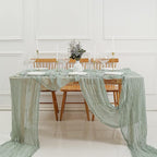 DOLOPL Table Runner for Baby Shower Decorations, Sage Green Cheese Cloth Table - Image 6