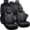 Car Seat Cover Full Set, Waterproof Leather Seat Cover, Front and Rear Auto by Unknown