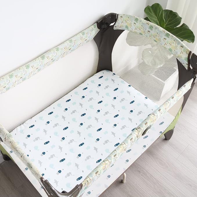 SPRINGSPIRIT Pack and Play Sheets, Pack n Play Sheets Ultra Soft, Mini Crib - Image 5