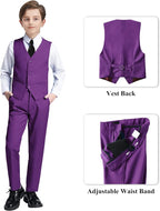 JPF Boy's Formal Suit Set Slim Fit Kids Tuxedo Suits - Image 3