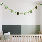 Sage Green Plaid Baby Clothes Decorations Pre-Strung Handmade Felt Baby Clothes - Image 8